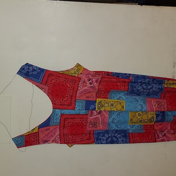 Size 3X Madrag stretchy Bandana cat suit great fit and stretch vibrant look - Picture 10 of 10